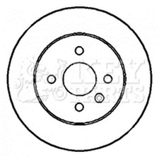 2x Brake Discs Solid For