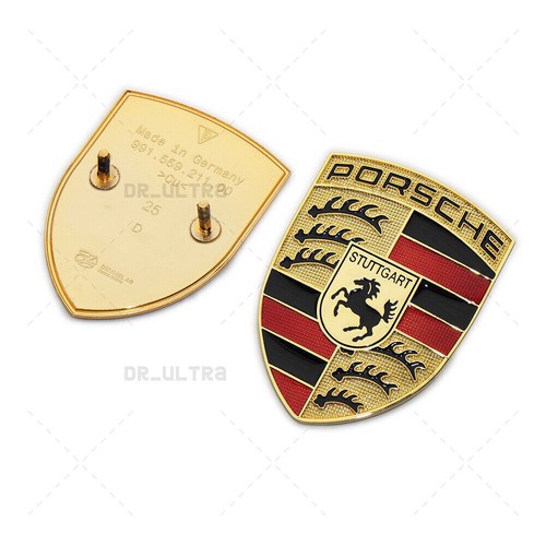 Front hood crest gold edition - front,