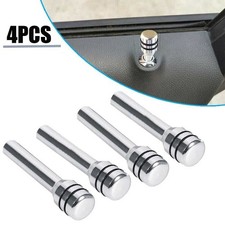 4× Silver Car Interior Door Locking Lock Knob Pull Pins Cover Truck Accessories
