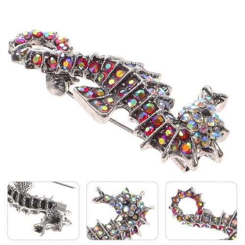 Multicolor alloy seahorse - multicolor,