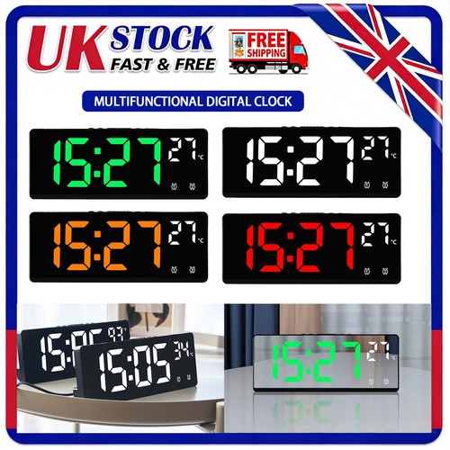 Digital led alarm clock with - led,