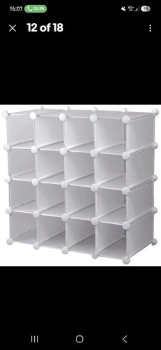 White plastic cubed shoes - 16,