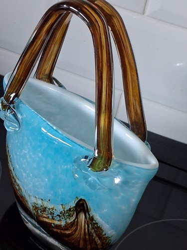 Artglass handbag vase murano - artglass,