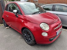 Breaking Red Fiat 500