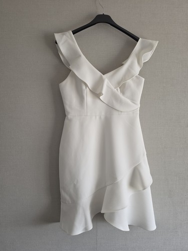 Bcbgmaxazria white ruffle - bcbgmaxazria,