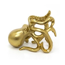 Gold Metal Octopus Wine Bottle