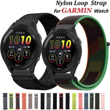 Nylon Loop Watch Band Strap For Garmin Forerunner 265 245 645 158 Vivomove 3 4