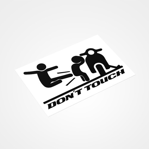 Don touch decal sticker - don't,