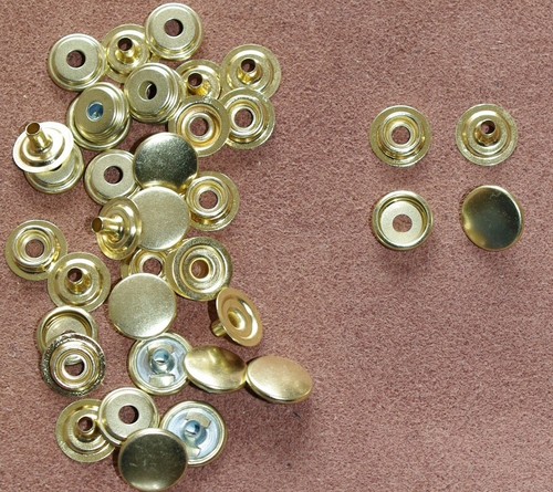 Press stud popper gold - stud,