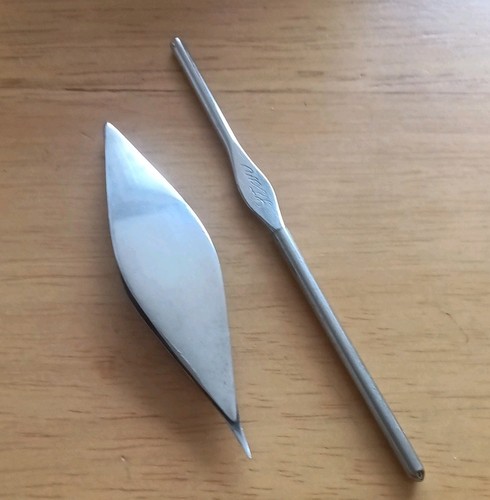 Silver tatting shuttle - silver,