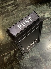 Black Wall Mounted Post Box