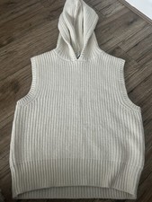 Zara Cream Hooded Knit Vest