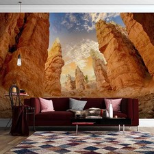 3D Canyon Cliff Desert Self-adhesive Removeable Wallpaper Wall Mural
