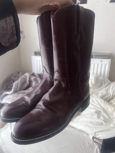Vintage red leather tony lama - red,