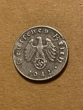 1942 E WWII German 1 Pfennig