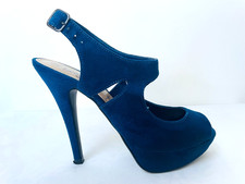 New Look Royal Blue Suede Peep