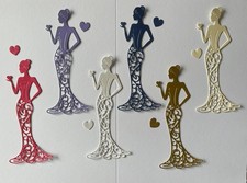 5 Art deco ladies die cut