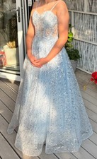 Prom Dress Blue & Sequins Size