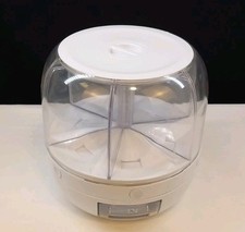 6 Compartment 360 Rotating Grain Cereal Storage Dry Food Dispenser Container