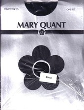 MARY QUANT Vintage Fancy Tights 1970's/1980's Original Black Unopened