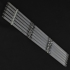 6x VTG Twisted Frosted Clear Glass Swizzle Sticks Drink Stirrer Classic Set 22cm