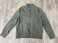 TWISTED GORILLA Khaki Green Army Bomber / Harrington Jacket Coat Sz L