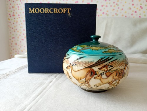 Moorcroft impala lidded pot - impala,