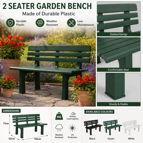 Outdoor garden bench - bench, seater