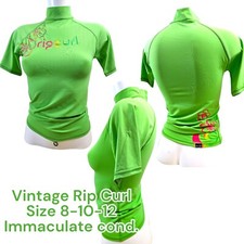 Immaculate vintage Rip Curl size 12 M Rash Guard retro Surfwear ripcurl quickdry