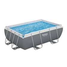 Bestway Swimming Pool Steel Pro Max Frame Rectangular Outdoor Grey - 9ft 3in