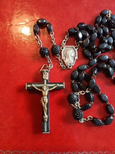 Antique composite rosary with - composite?,