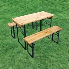 Folding Beer Table Bench Set 