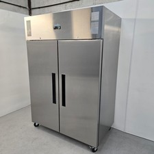 Double Freezer 1200L Stainless Frozen Upright Catering Kitchen Polar G595