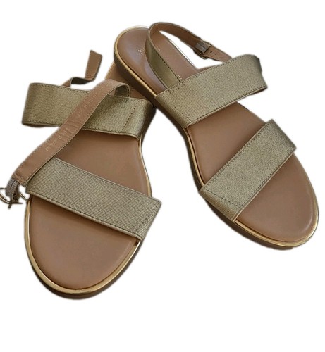 Es1136 beige gold sandals - gold, by