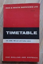 Red & White Services Ltd Bus Timetable No. 3276 June 1965 + Huge Map