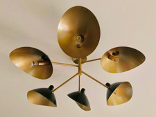 Next Black and Gold Remi 6 Light Chandelier Ceiling Light