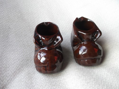 Pair vintage brown high - of,