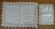 Vintage Crochet Linen Tray