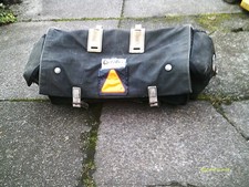 Carradice Long Flap Saddlebag, Canvas, Black, Vintage, 1990s.