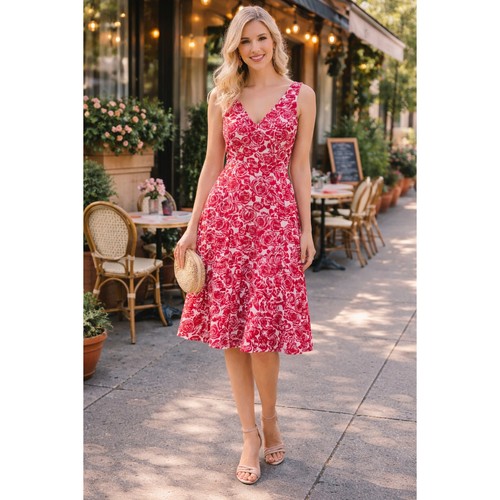 Women boden red white - red,