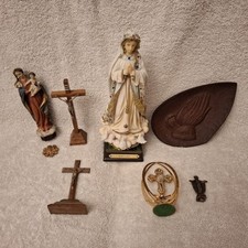 Religious Items Job Lot Bundle of 7 Ornaments Crucifix Statues & Figures Comment