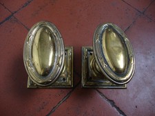 Antique Edwardian brass door knobs