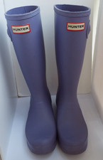 LADIES TALL CLASSIC HUNTER WELLIES PURPLE LILAC UK SIZE 4