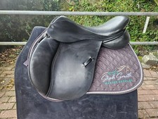 Symonds 18" Panther saddle . black leather med fit , 2nd hand saddle