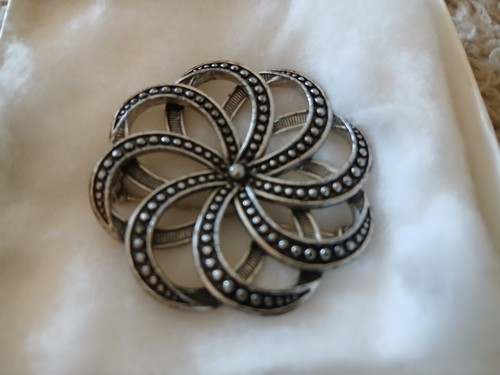 Vintage celtic pewter brooch
