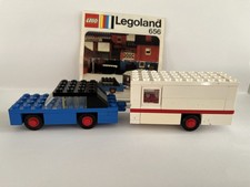 Lego 656-1 Car and Caravan 1974 Rare Vintage Set with Instructions
