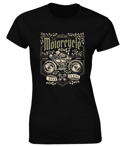 Skull motorcycle custom ladies - motorcycle,