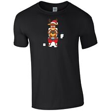 Santa Rudolph Potty T Shirt Red Nose Reindeer Christmas Xmas Gift Kids Tee Top