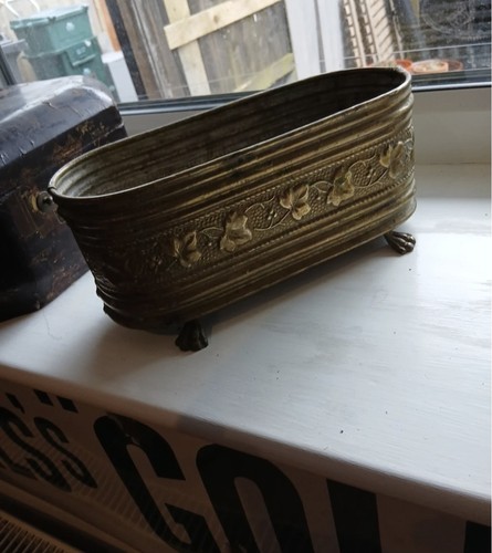 Small antique brass - antique, embossed