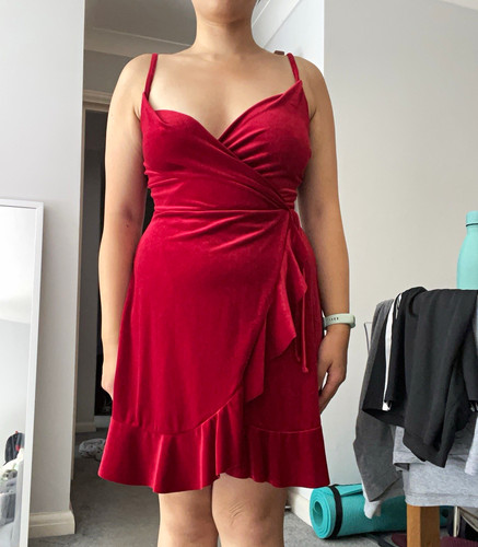 New look red velvet wrap - look,